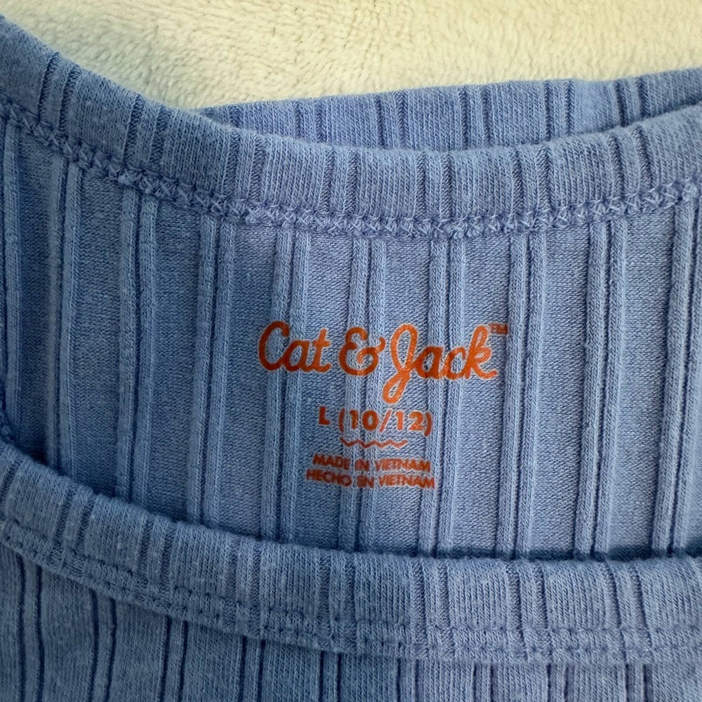 Cat & Jack Light Blue Ribbed Shirt